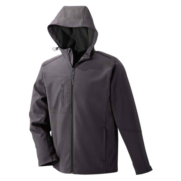 Chaqueta C/Gorro Softshell Hombre Manga poliéster personalizado con logo empresa - Merchandising corporativo Chile